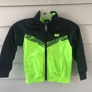 Nike 24M zip up jacket blue neon green